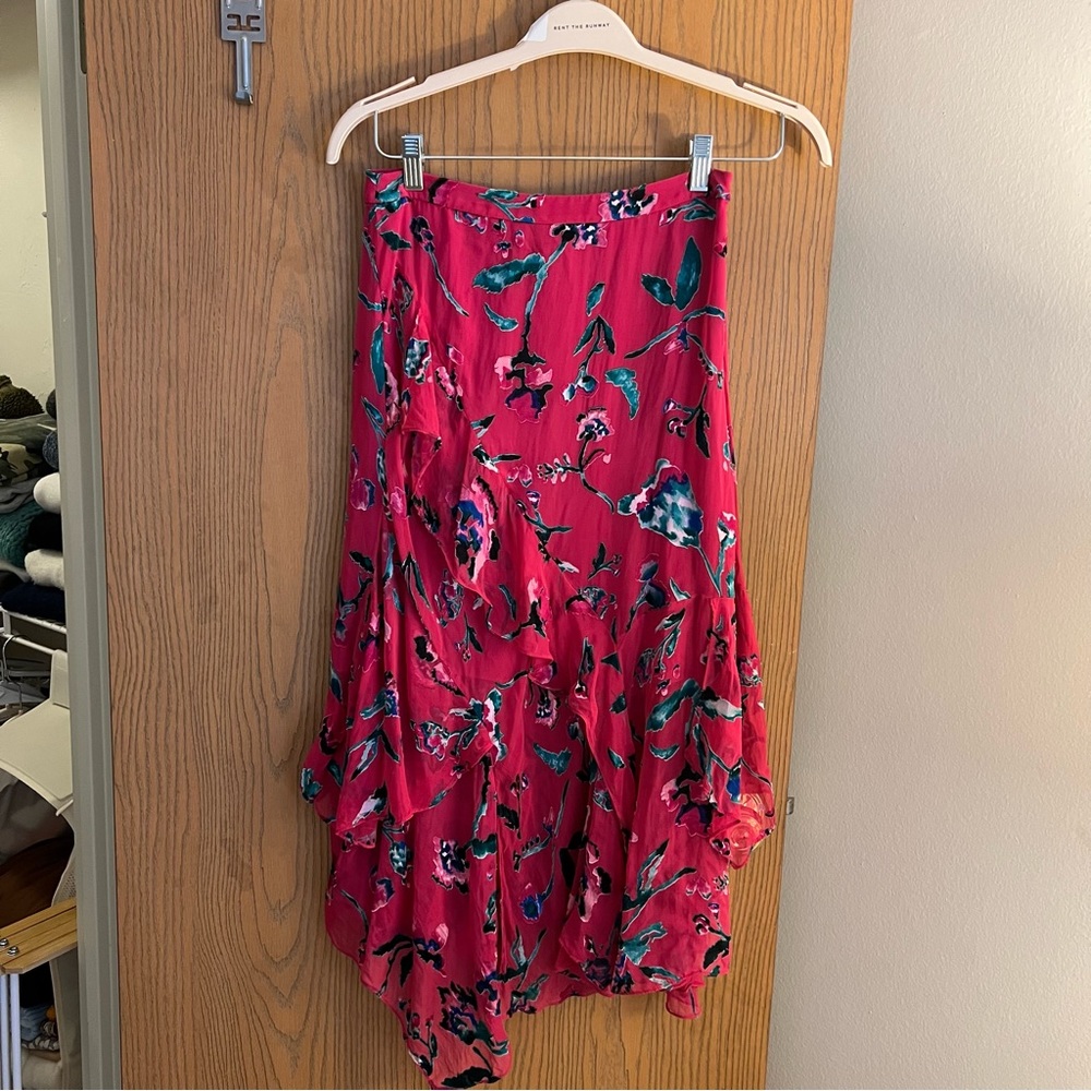 Tanya Taylor Velvet Midi Skirt